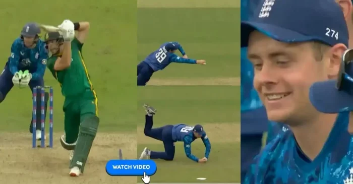ENG vs SA [WATCH]: Jamie Smith plucks a one-handed stunner to dismiss Aiden Markram in 1st ODI