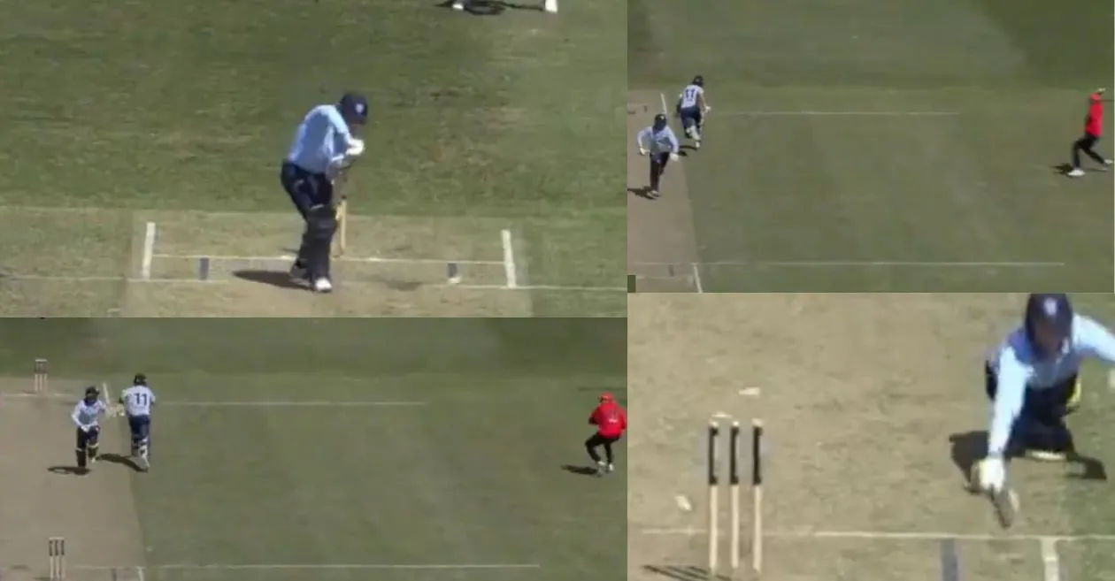 WATCH: Jason Sangha’s brilliant direct hit denies Matthew Gilkes his maiden One Day Cup hundred
