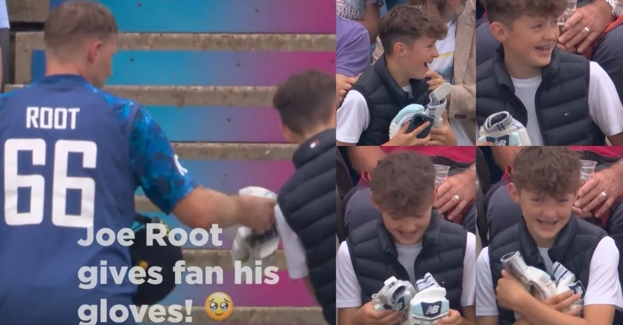 ENG vs SA [WATCH]: Joe Root wins hearts by gifting his gloves to a young fan after a brilliant century in 3rd ODI