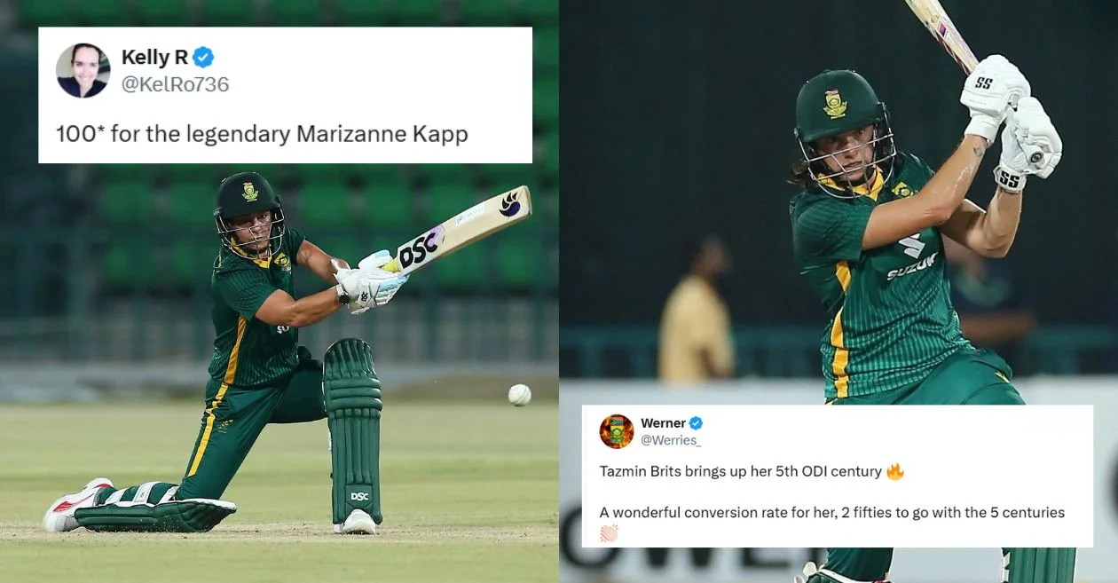 Fans react after Marizanne Kapp and Tazmin Brits’ centuries outshine Sidra Amin as South Africa crush Pakistan in 1st Women’s ODI