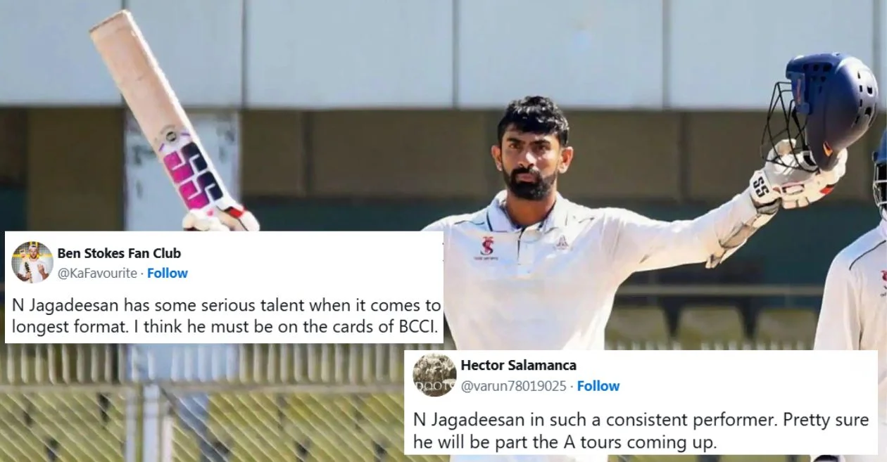 Fans laud N Jagadeesan’s sparkling century on Day 1 of Duleep Trophy 2025 semi-final