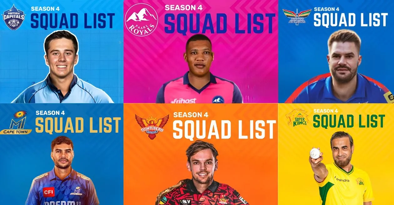 SA20 2026: Complete squads of all six teams after the players’ auction
