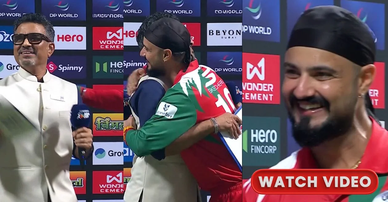 WATCH: Sanjay Manjrekar hugs Oman Captain Jatinder Singh after a hard-fought Asia Cup 2025 match against India