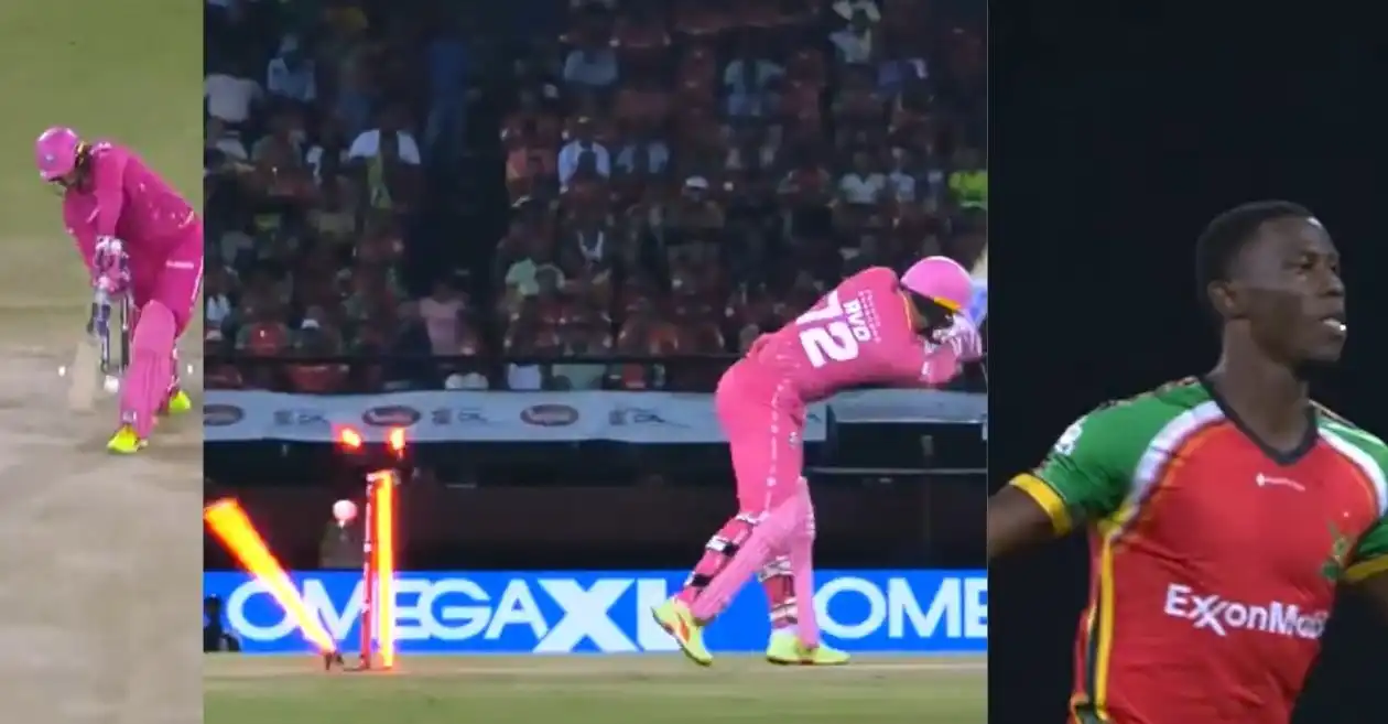 WATCH: Shamar Joseph cleans up Rassie van der Dussen with a jaffa in CPL 2025