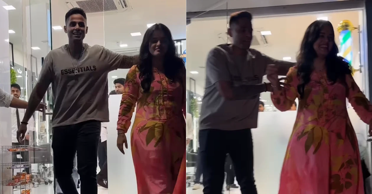 WATCH: Suryakumar Yadav playfully asks wife Devisha to pose for paparazzi